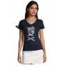 Kjell&Yane t-shirt-women v neck-navy -The Fry is the Limit