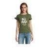 Yane&Kjell t-shirt-women round neck-green-Big Bunz